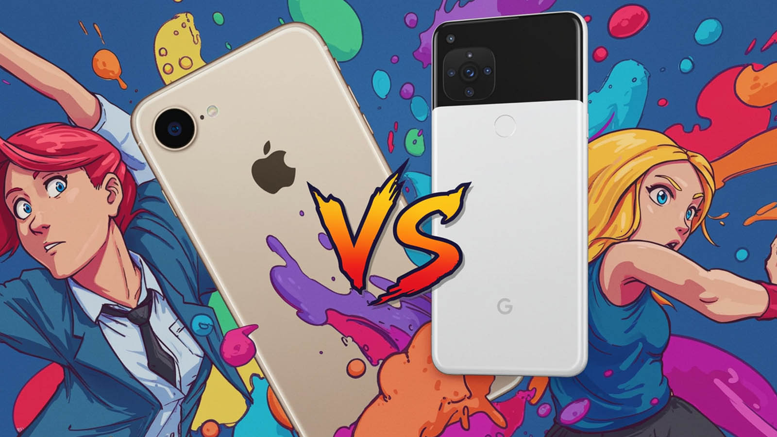 Google Pixel og iPhone sammenlignet side om side