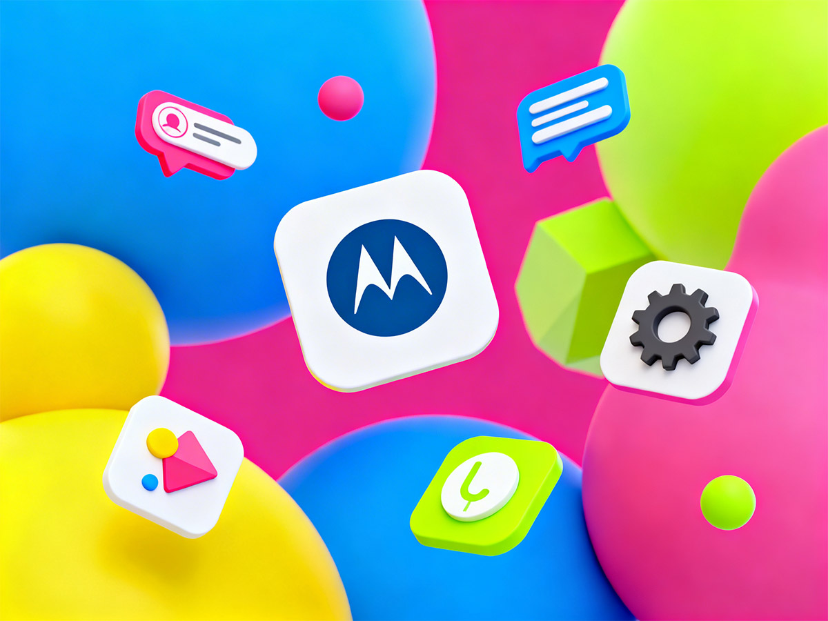 Motorola mobil i h&aring;nden med fokus p&aring; design, materialer og moderne farver