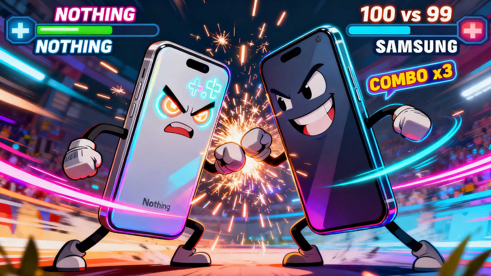 Nothing Phone vs Samsung sammenligning