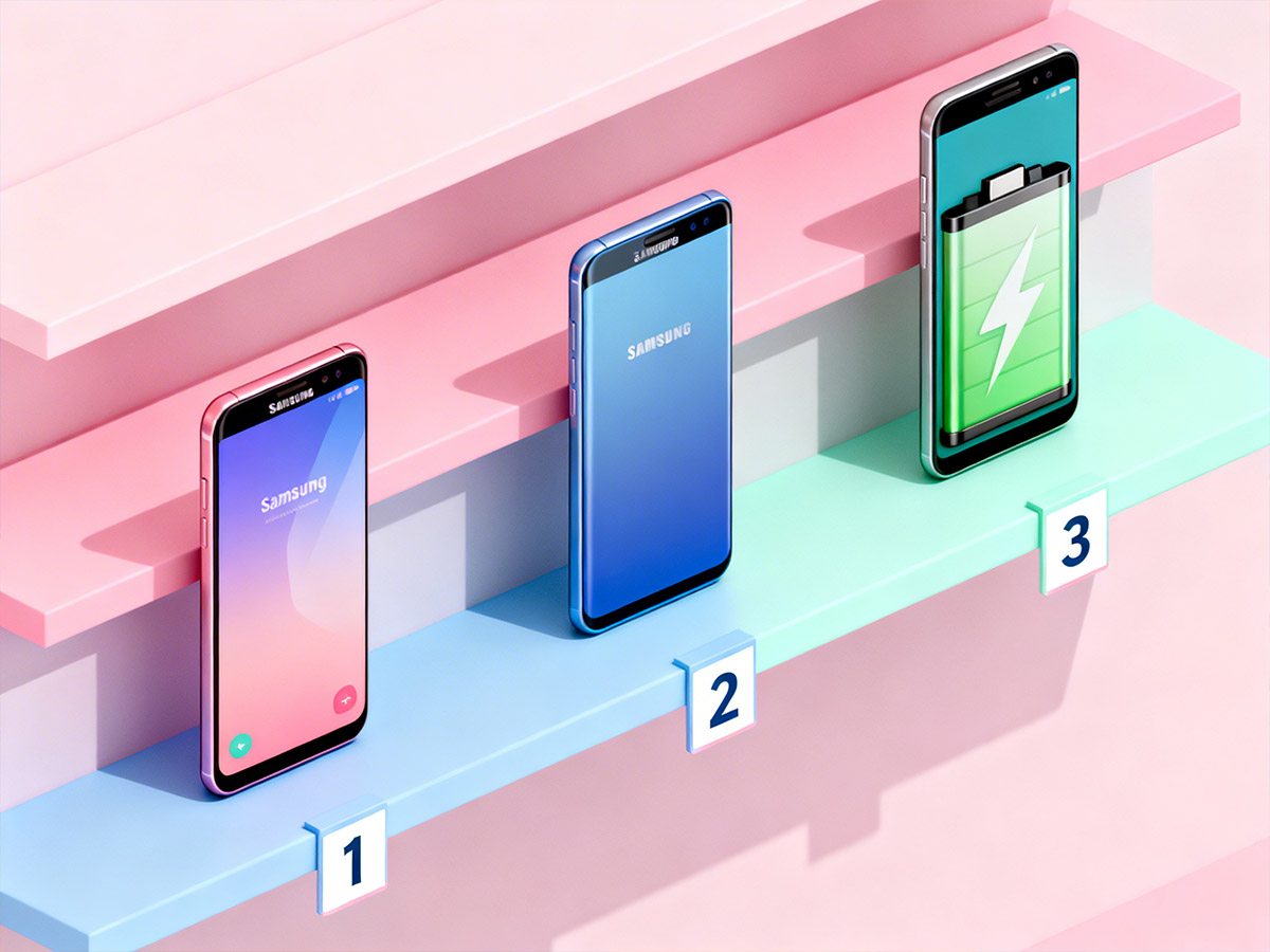 Samsung-univers med fokus p&aring; batteritid i A-serien og S-serien