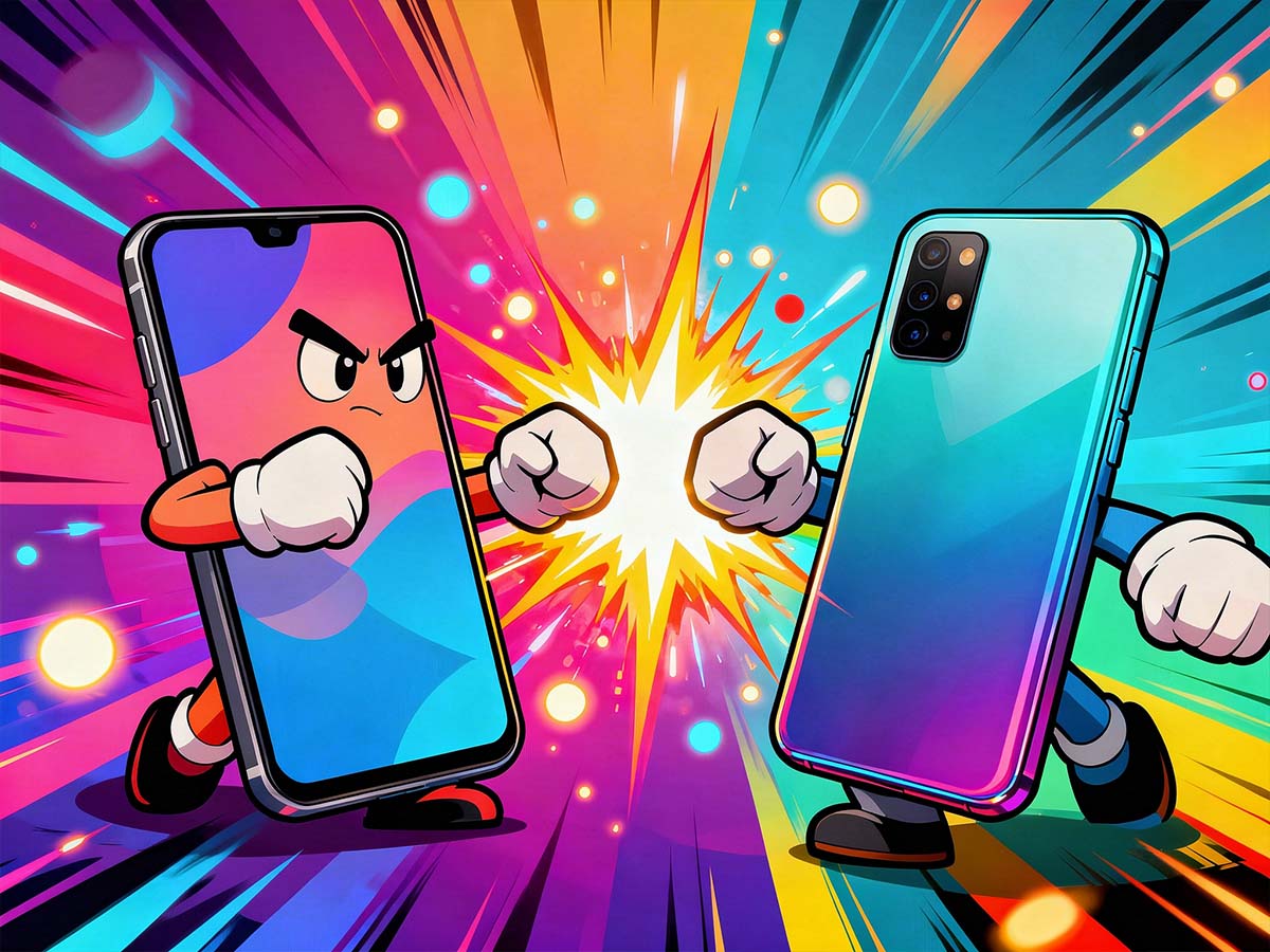 Visuel sammenligning mellem Samsung Galaxy A-serien og Galaxy S-serien