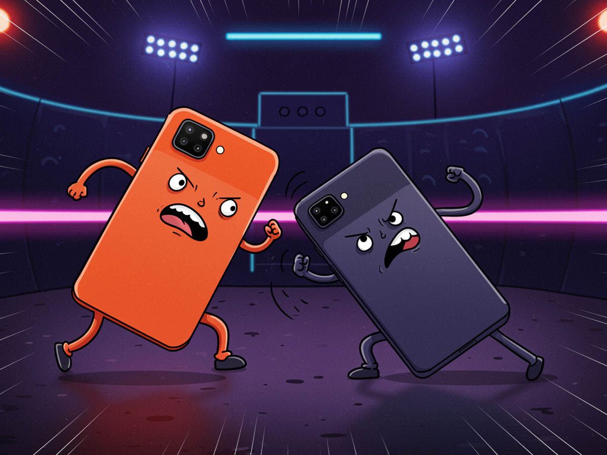 Xiaomi og Google Pixel mobil sammenlignet side om side